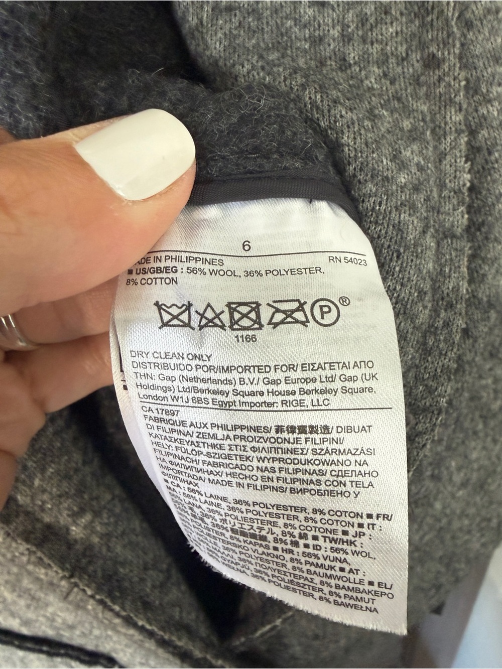 Banana Republic Women's Gray Wool Blend Blazer Coat Boyfriend Blazer Size 6 - Picture 7 of 7